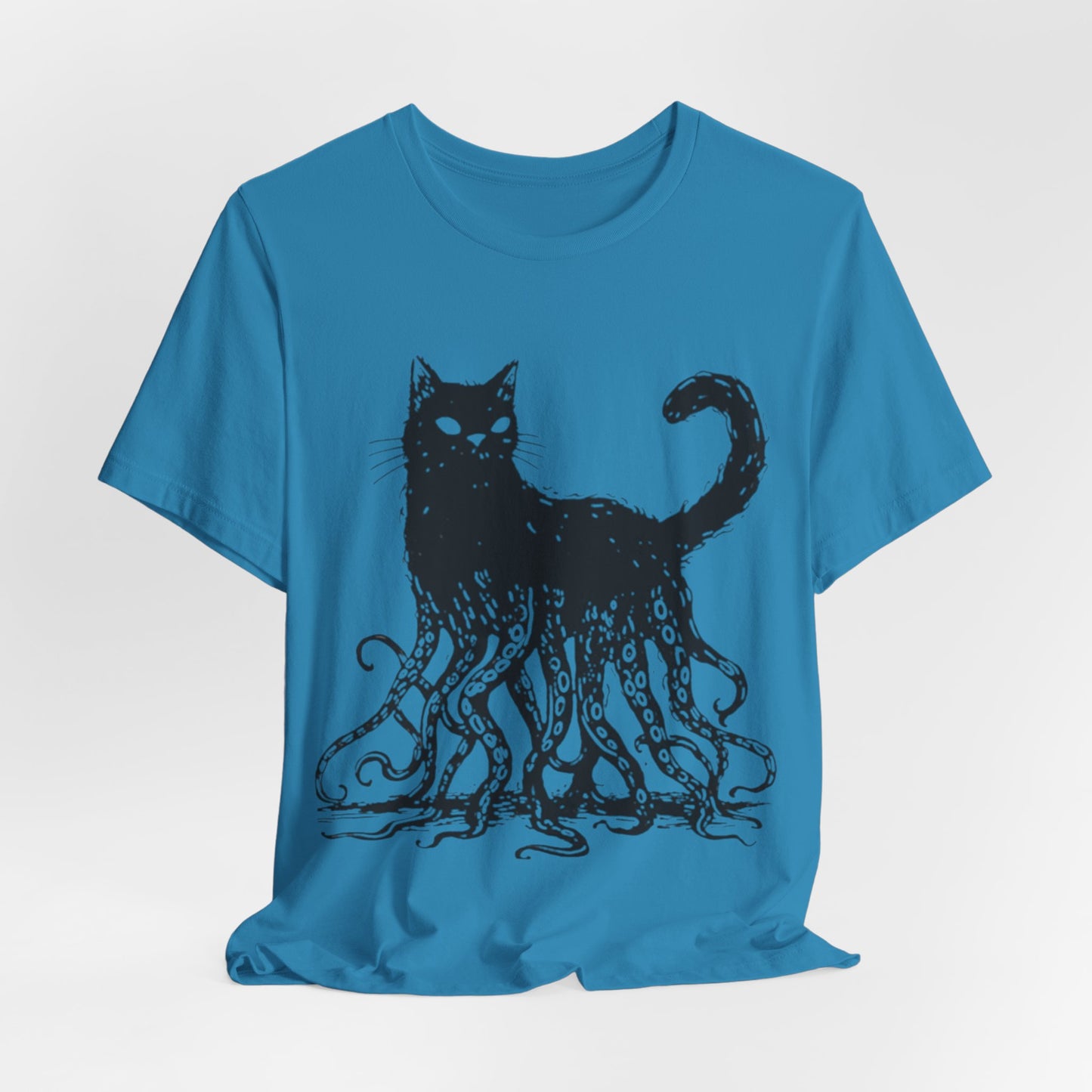 OctoCat Original T‑Shirt — Black Ink Mythical Cat with Octopus Tentacles Graphic Tee