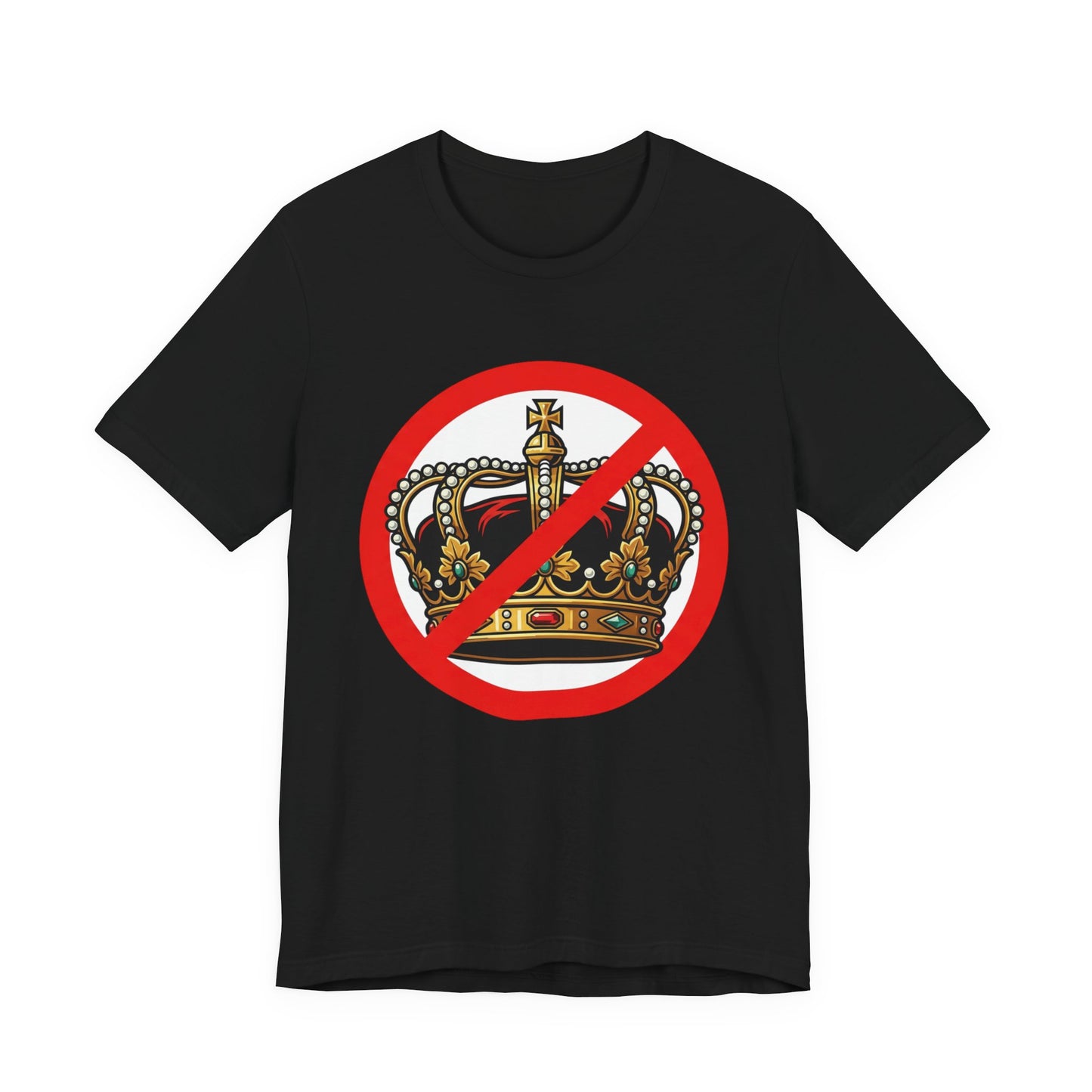 No Kings T-Shirt — Anti-Monarchy Crown Symbol Graphic Tee