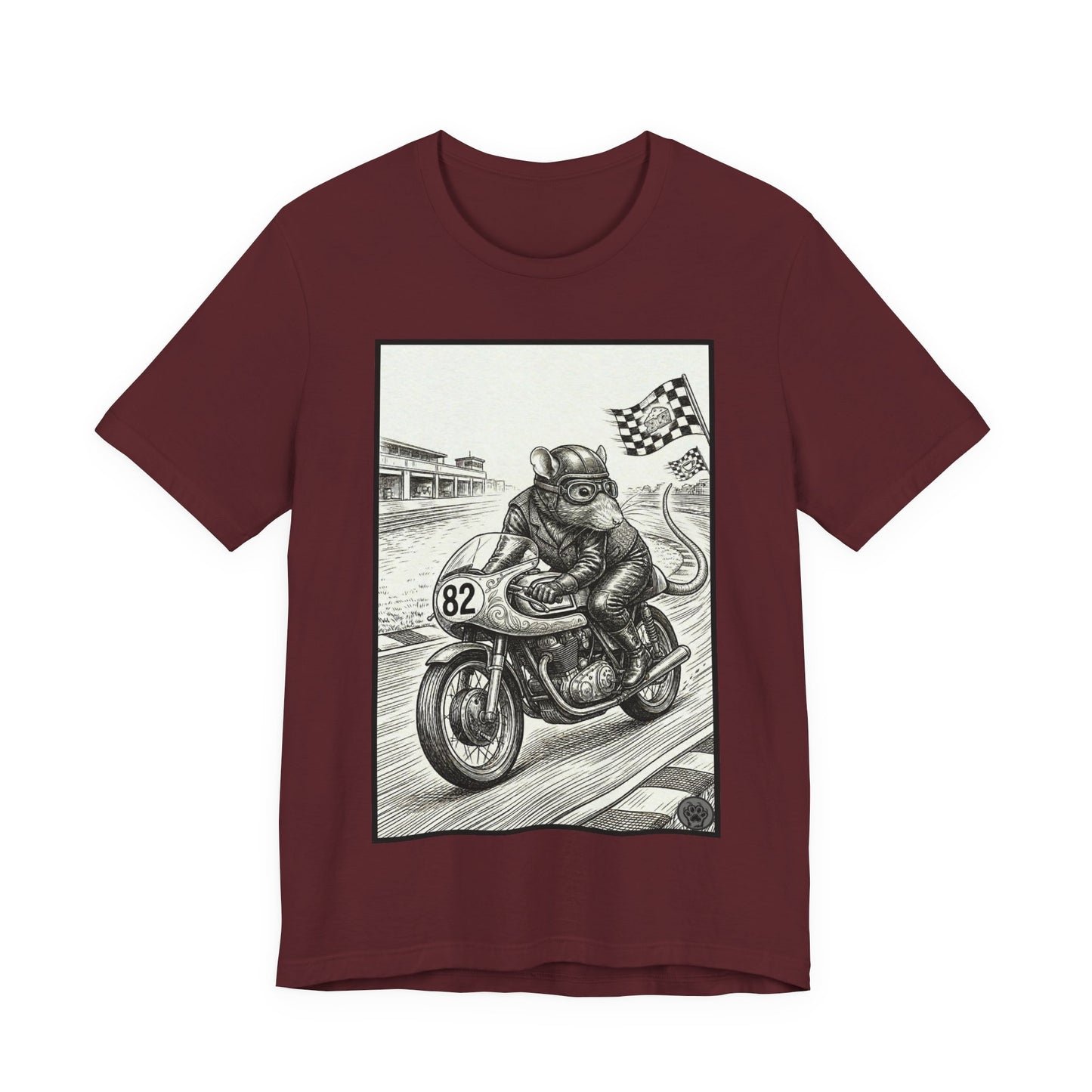 Ratney - "Rat Race" - Motorcycle Rat Racing T‑Shirt — Vintage Racer Graphic Tee