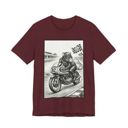 Ratney - "Rat Race" - Motorcycle Rat Racing T‑Shirt — Vintage Racer Graphic Tee