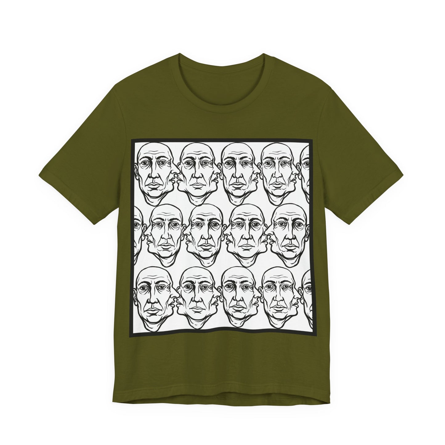 HotGossip - Version 1 - Abstract Repeating Faces Graphic Tee