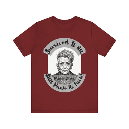 PunkMom - Survived It All Tee — Punk Rock Elder Portrait Graphic T-Shirt