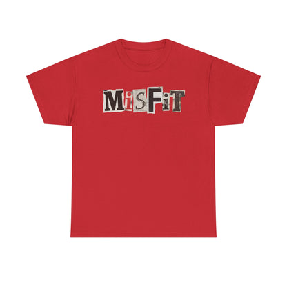 PBFMF - Misfit Graphic Tee — Vintage Ransom-Note Lettering Mental Health T-Shirt