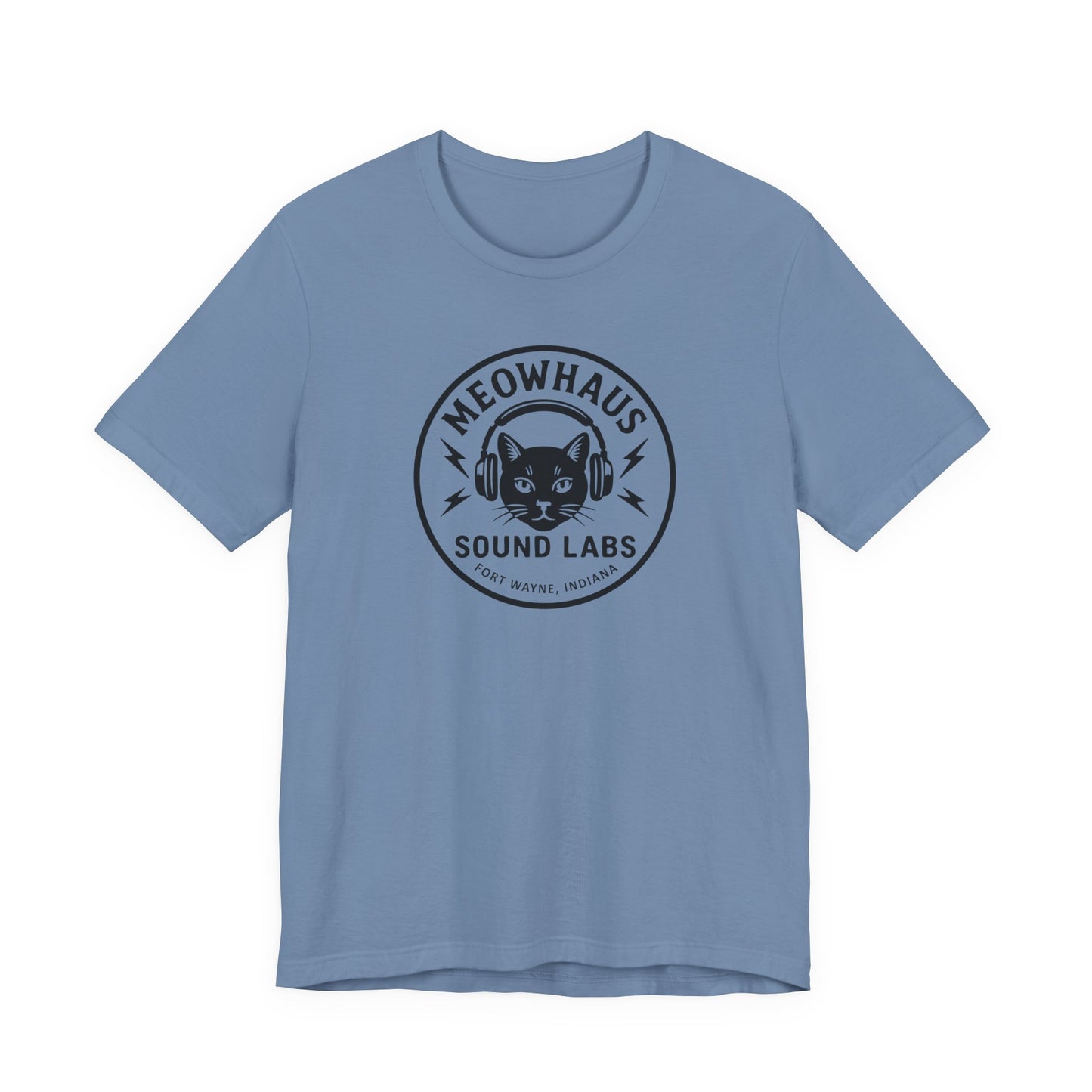 Meowhaus Sound Labs Cat Logo Tee - Clear Variation - Fort Wayne Indiana Audio Sound Music Studio School