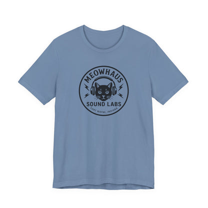 Meowhaus Sound Labs Cat Logo Tee - Clear Variation - Fort Wayne Indiana Audio Sound Music Studio School