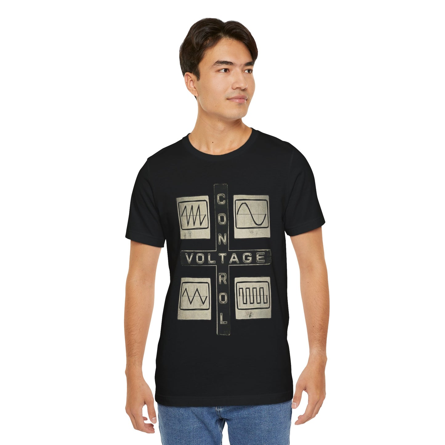 CV Control Voltage Modular Analog Synth Tee — Retro Oscilloscope T-Shirt