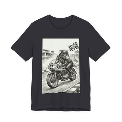 Ratney - "Rat Race" - Motorcycle Rat Racing T‑Shirt — Vintage Racer Graphic Tee