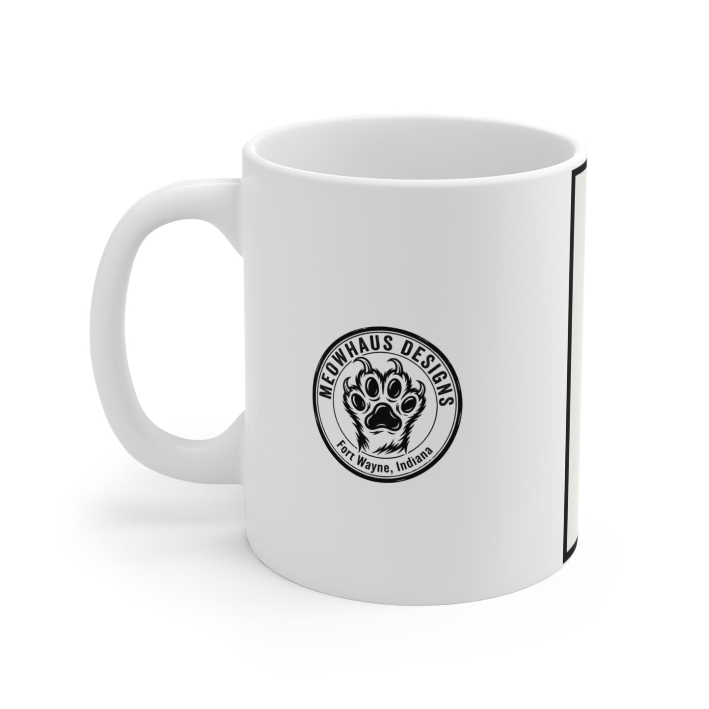 CreativeCat - 11oz Mug Right Handle - Cat Artist Coffee Mug – Black Cat with Paintbrush and Pen 11oz