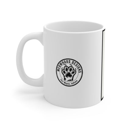 CreativeCat - 11oz Mug Right Handle - Cat Artist Coffee Mug – Black Cat with Paintbrush and Pen 11oz