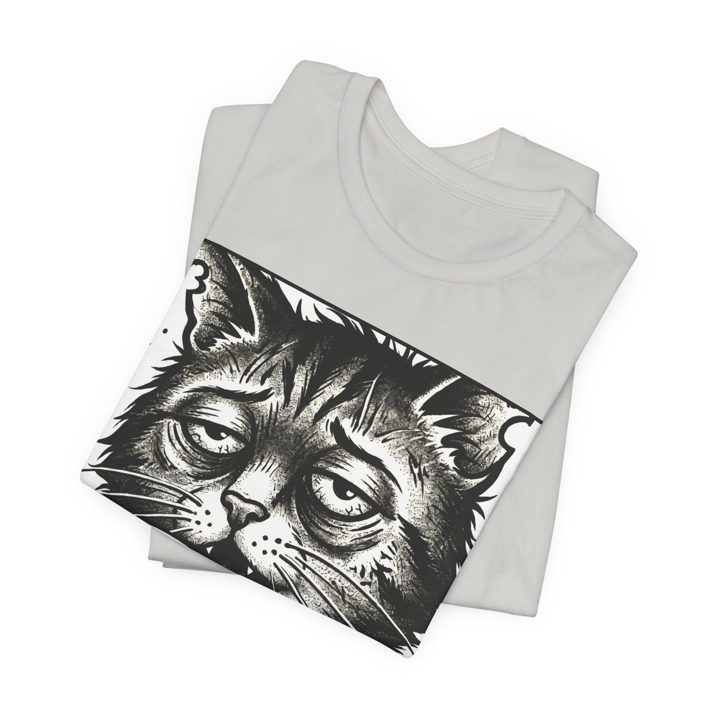 VOID - The Original Void Cat Tee — Tired Moody Cat Drinking Coffee Graphic T-Shirt