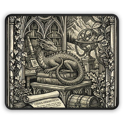 DarkArts - Dragon 1 - Gothic Dragon Gaming Mouse Pad — Vintage Fantasy Desk Mat
