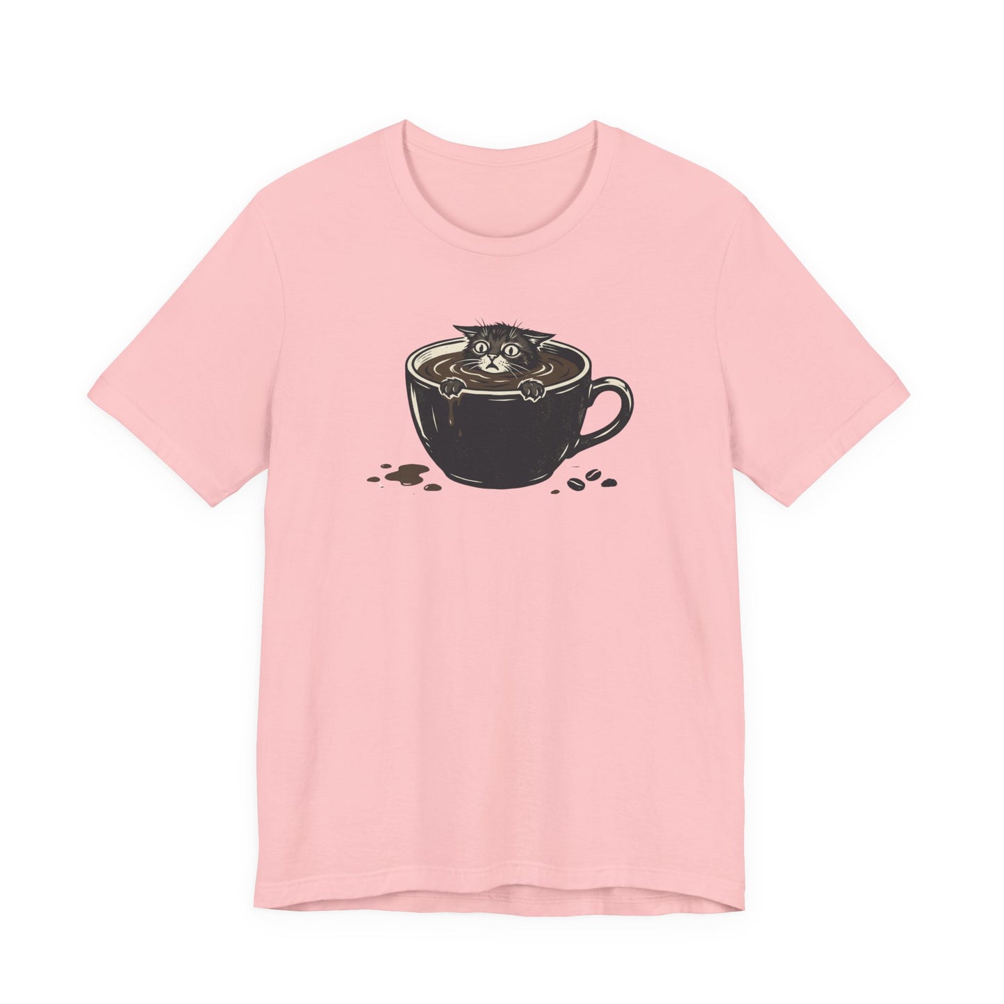 VOID - Cat in Coffee Cup T-Shirt — Cute Coffee Lover Kitty Tee
