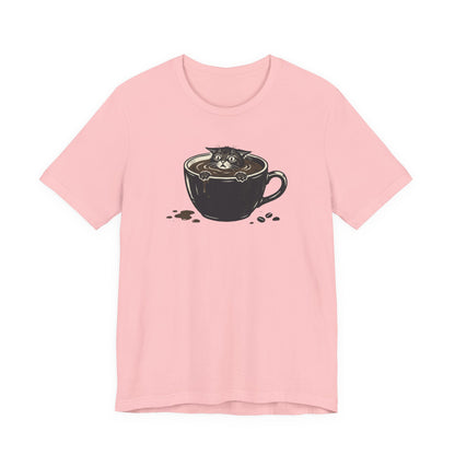VOID - Cat in Coffee Cup T-Shirt — Cute Coffee Lover Kitty Tee