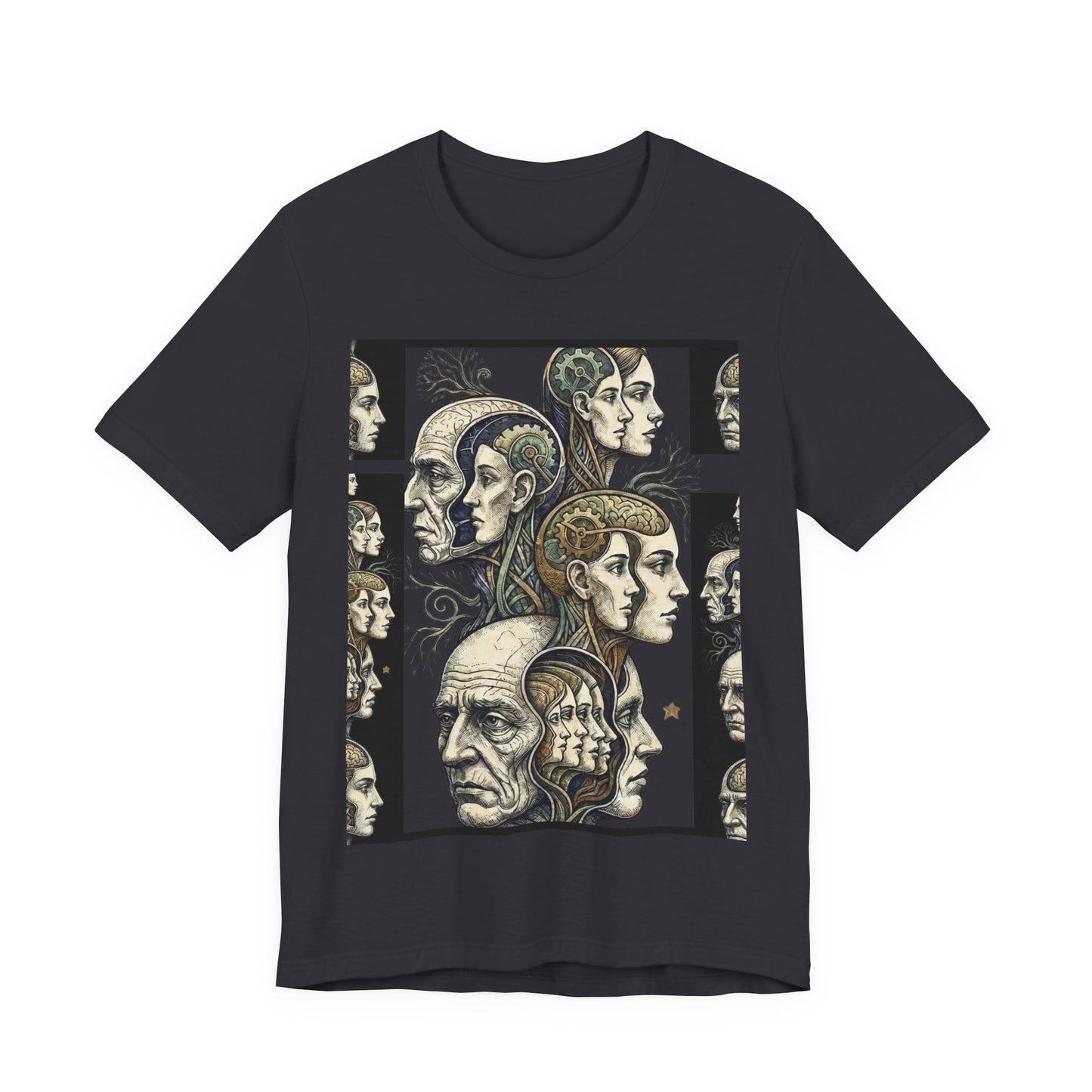 Family Of Thought - "Hearing Voices" - Human Mind Anatomy Tee — Vintage Phrenology Art T‑Shirt