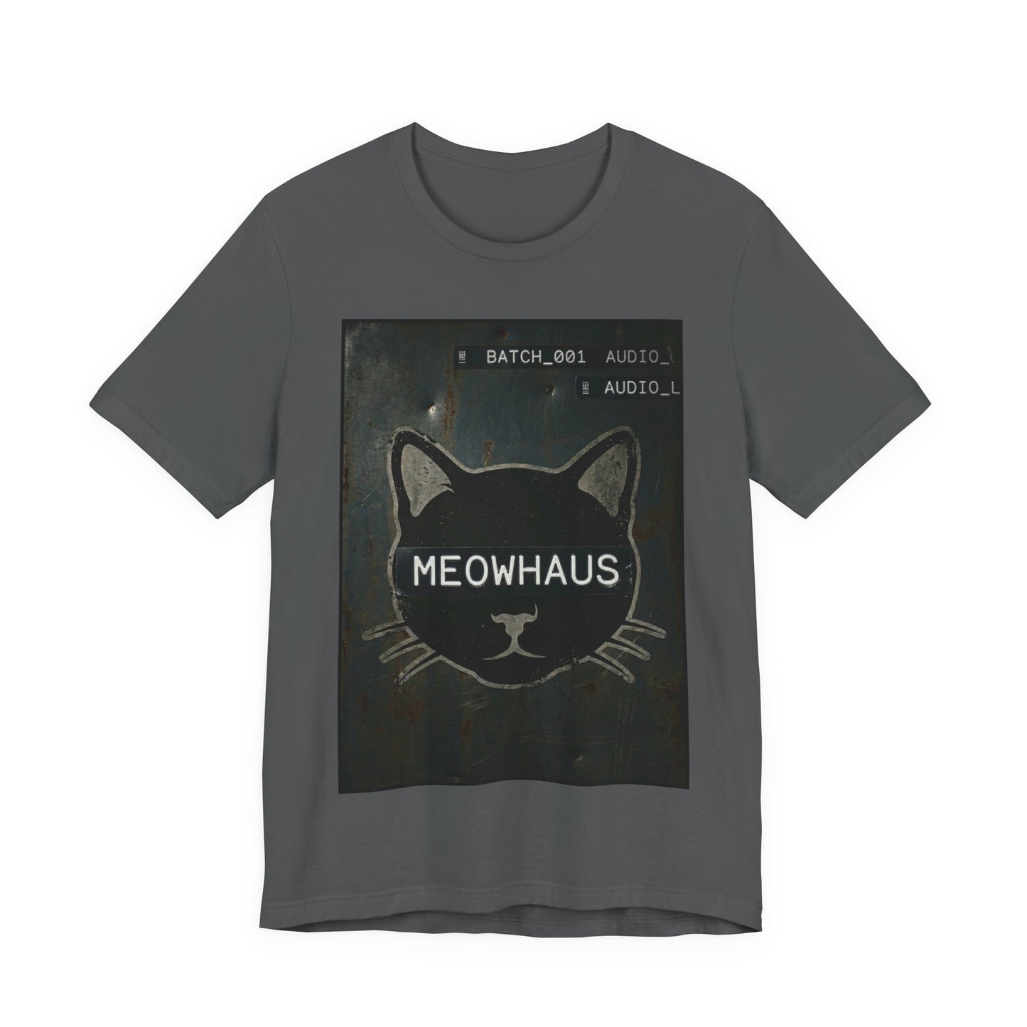 MeowHaus Metal Sign - Cat Graphic Tee — Vintage Cat Head Design
