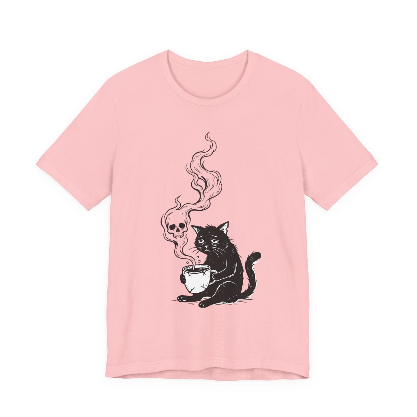 VOID - Depressed Black Cat with Coffee T-Shirt