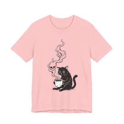 VOID - Depressed Black Cat with Coffee T-Shirt