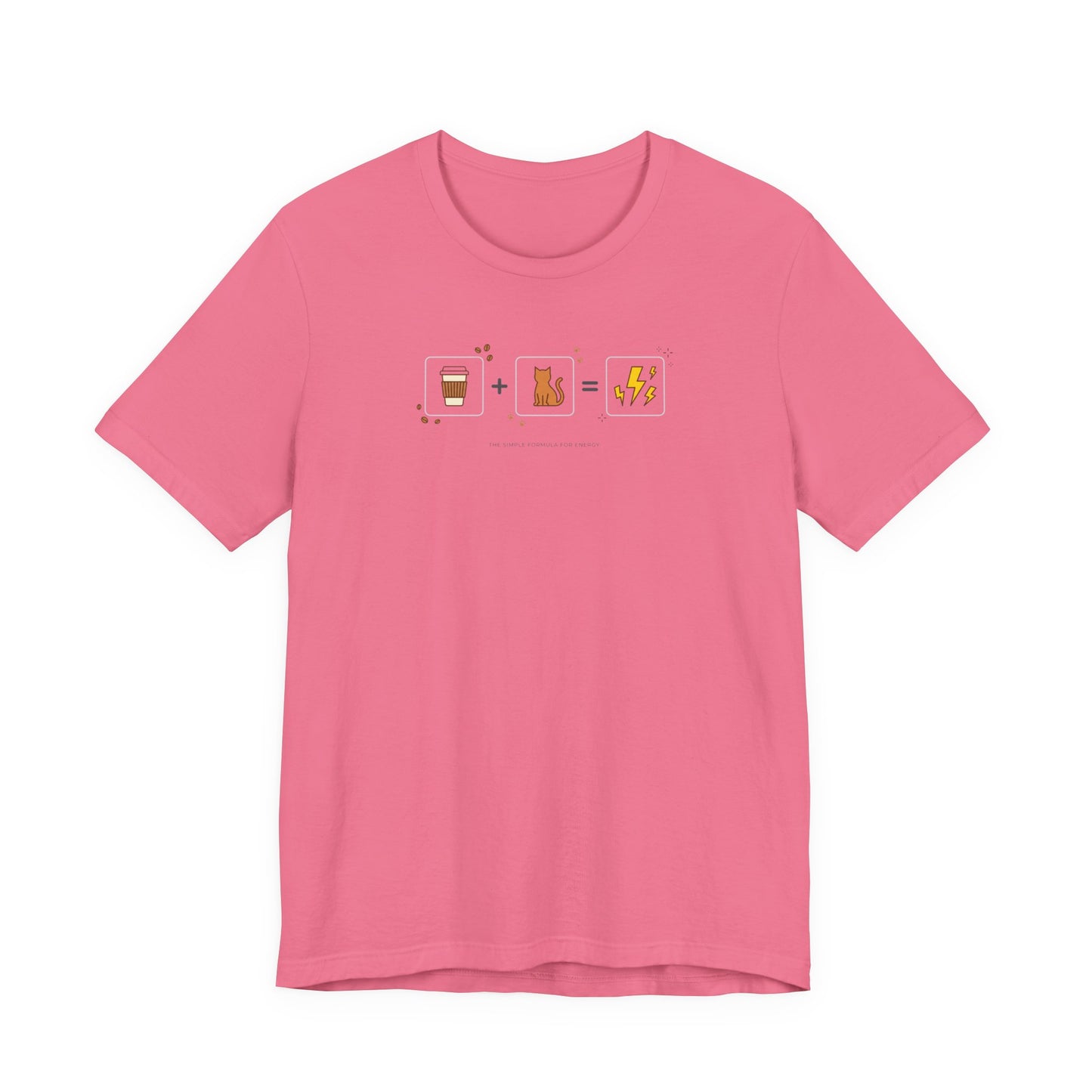 VOID - The Magic Formula - Coffee + Cat = Energy T-Shirt — Cute Cat & Coffee Equation Tee