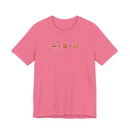 VOID - The Magic Formula - Coffee + Cat = Energy T-Shirt — Cute Cat & Coffee Equation Tee