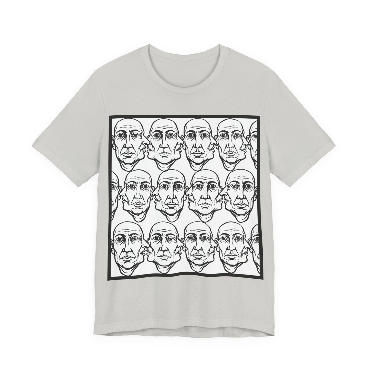 HotGossip - Version 1 - Abstract Repeating Faces Graphic Tee