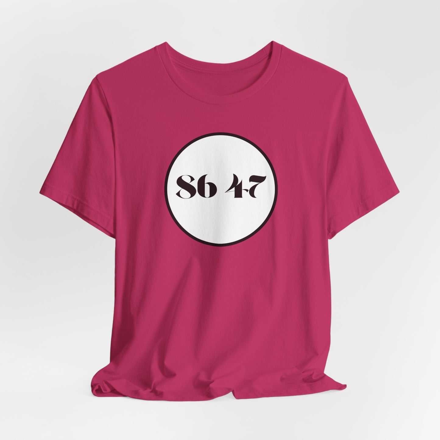 86 47 - Clean, Clear & Concise - Vintage Circle Number Tee — "86 47" Graphic T-Shirt