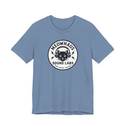 Meowhaus Sound Labs Cat Logo Tee - Fort Wayne Indiana Audio Music Studio School