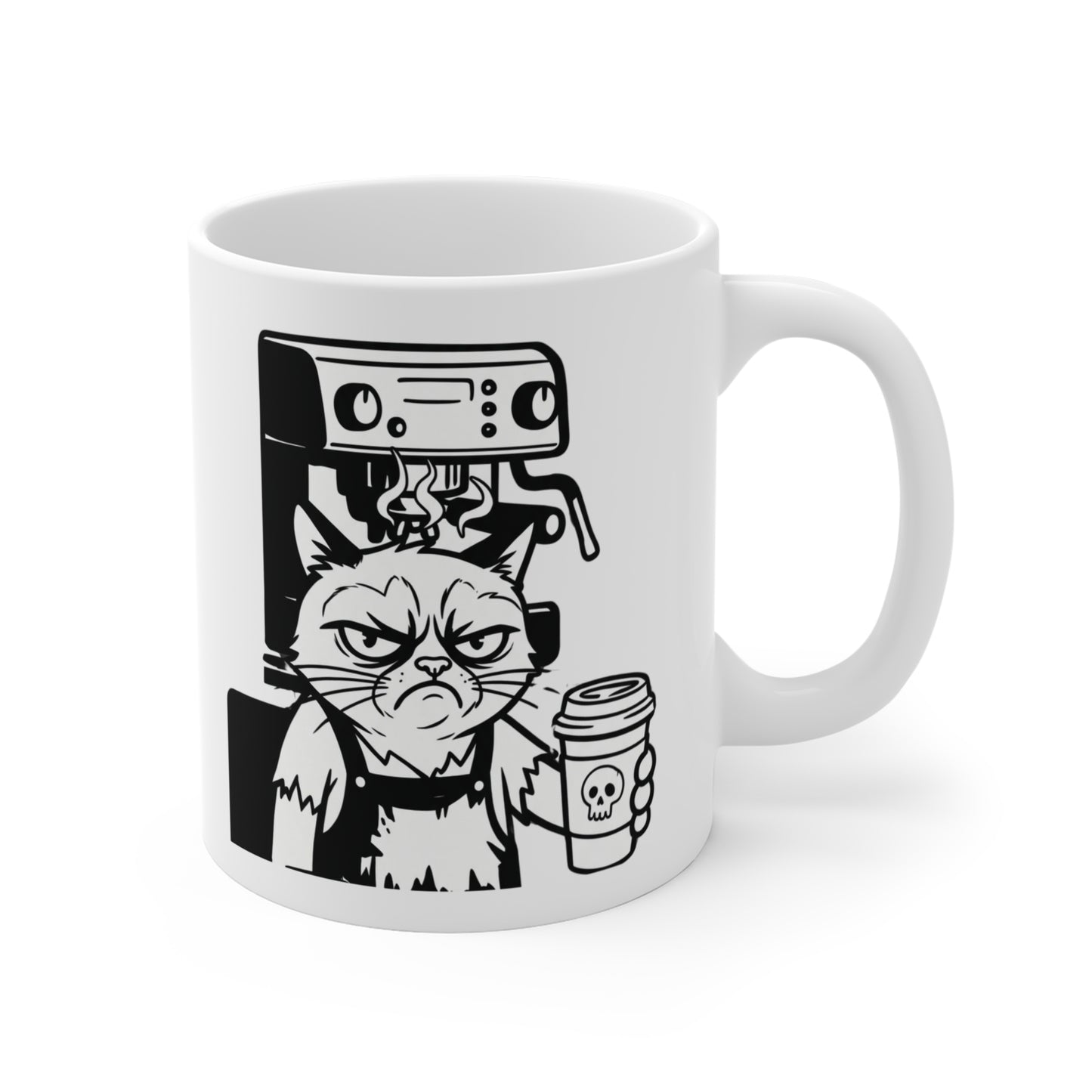 VOID - 11oz Mug — Annoyed Cat Barista Coffee Cup (Funny Coffee Lover Gift)
