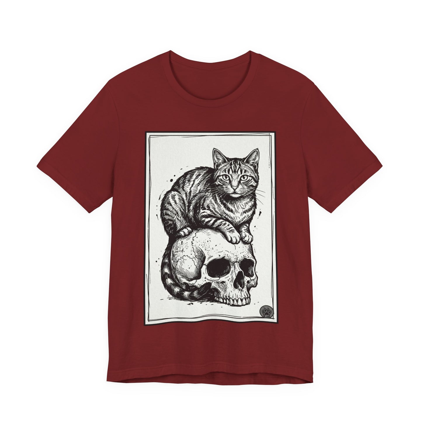 DarkArts Collection - Cat & Skull 3 Graphic Tee — Gothic Cat Skull T‑Shirt