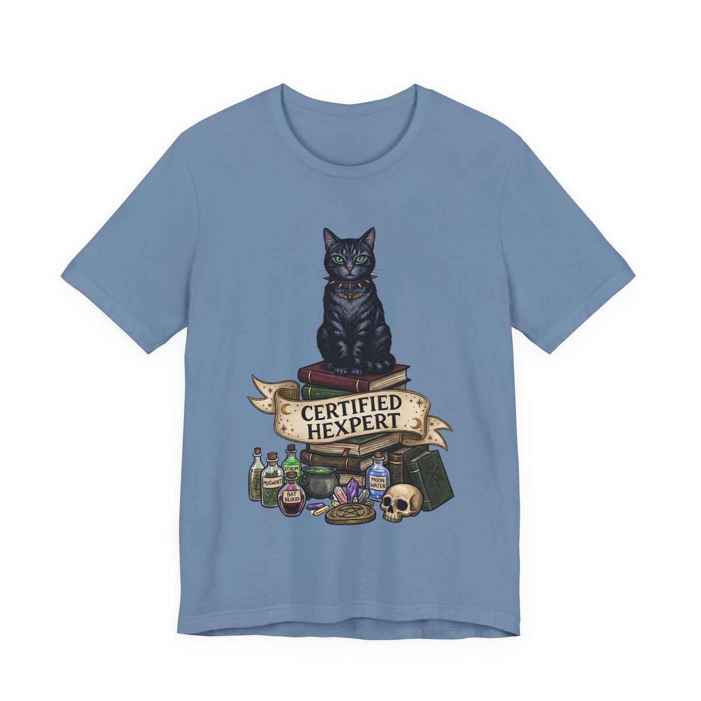 DarkArts - Hexpert (Color) T-Shirt — Black Cat Witchcraft Graphic Tee