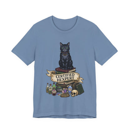 DarkArts - Hexpert (Color) T-Shirt — Black Cat Witchcraft Graphic Tee