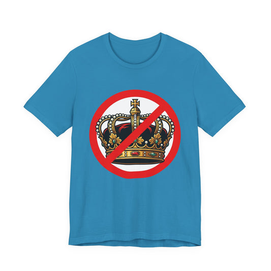 No Kings T-Shirt — Anti-Monarchy Crown Symbol Graphic Tee