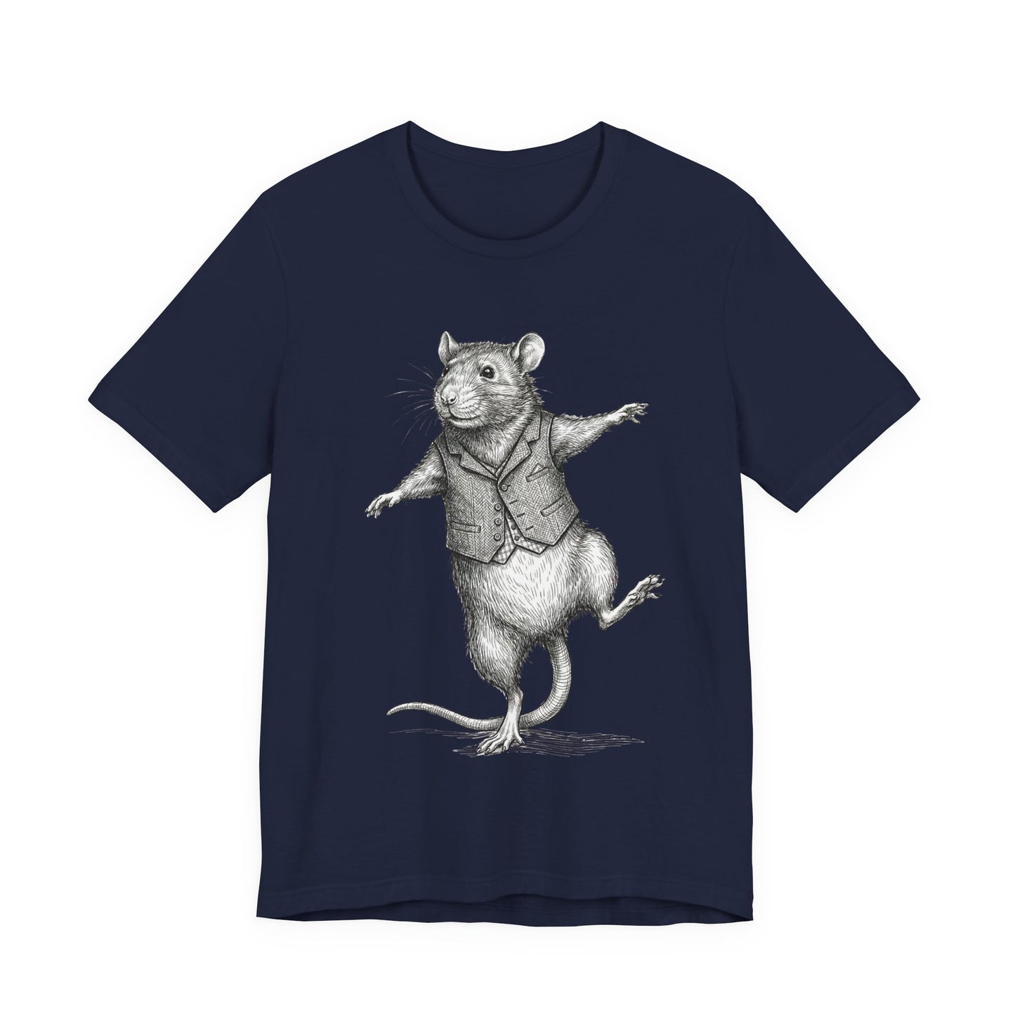 Ratney - "Just a Little Dance!" - Dancing Rat Graphic Tee - Vintage Illustration T-Shirt