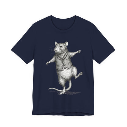 Ratney - "Just a Little Dance!" - Dancing Rat Graphic Tee - Vintage Illustration T-Shirt