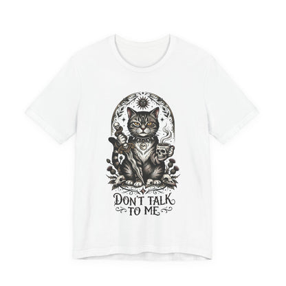 VOID - Don't Talk To Me Cat Tee — Gothic Mystic Cat Graphic T-Shirt