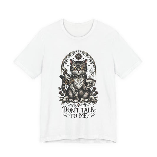 VOID - Don't Talk To Me Cat Tee — Gothic Mystic Cat Graphic T-Shirt