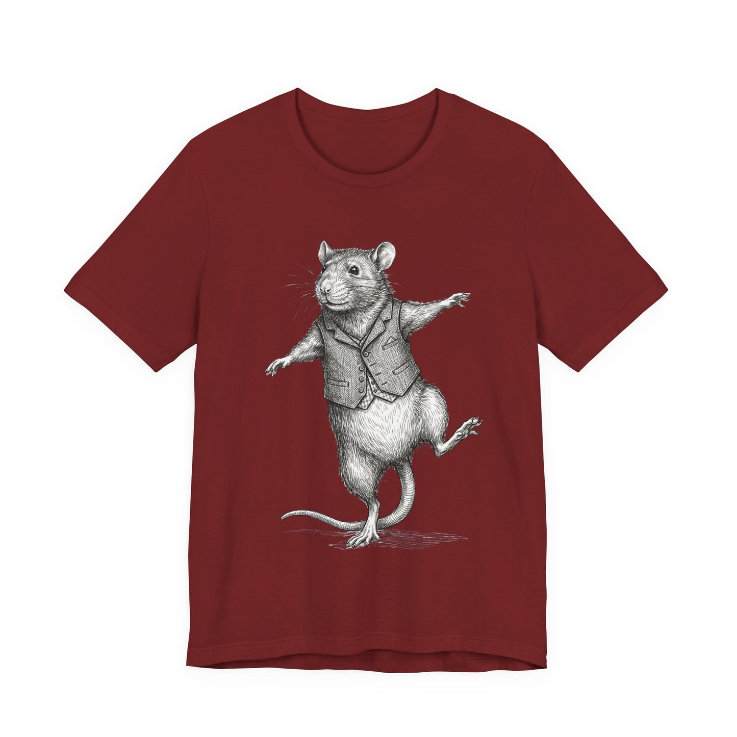 Ratney - "Just a Little Dance!" - Dancing Rat Graphic Tee - Vintage Illustration T-Shirt
