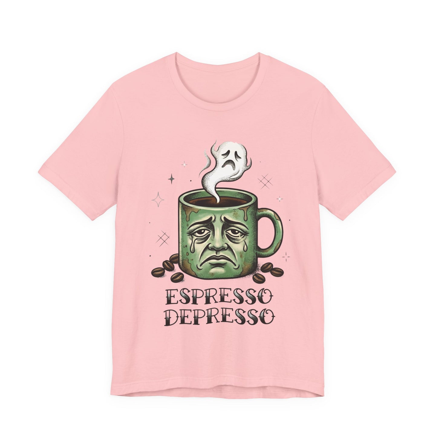 VOID - Espresso Depresso Coffee Tee – Funny Sad Coffee Mug T-Shirt