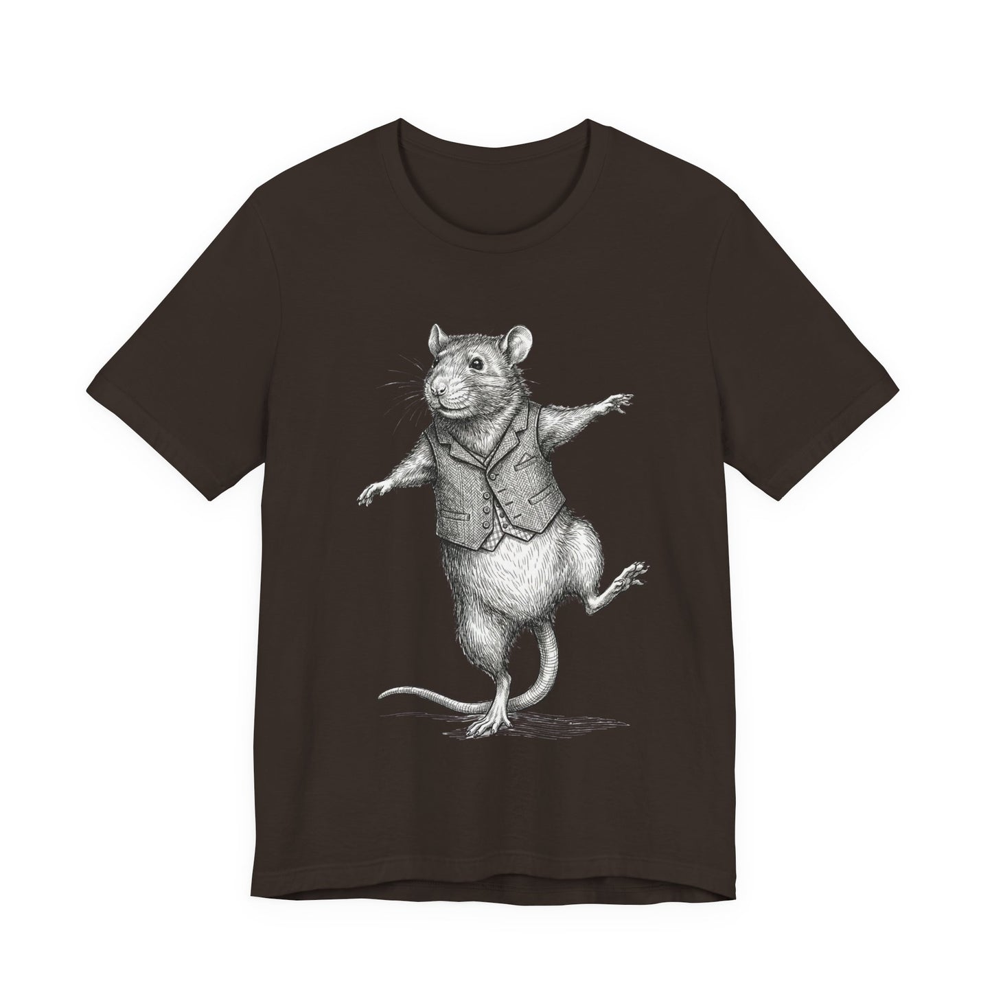 Ratney - "Just a Little Dance!" - Dancing Rat Graphic Tee - Vintage Illustration T-Shirt