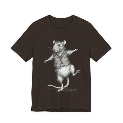 Ratney - "Just a Little Dance!" - Dancing Rat Graphic Tee - Vintage Illustration T-Shirt