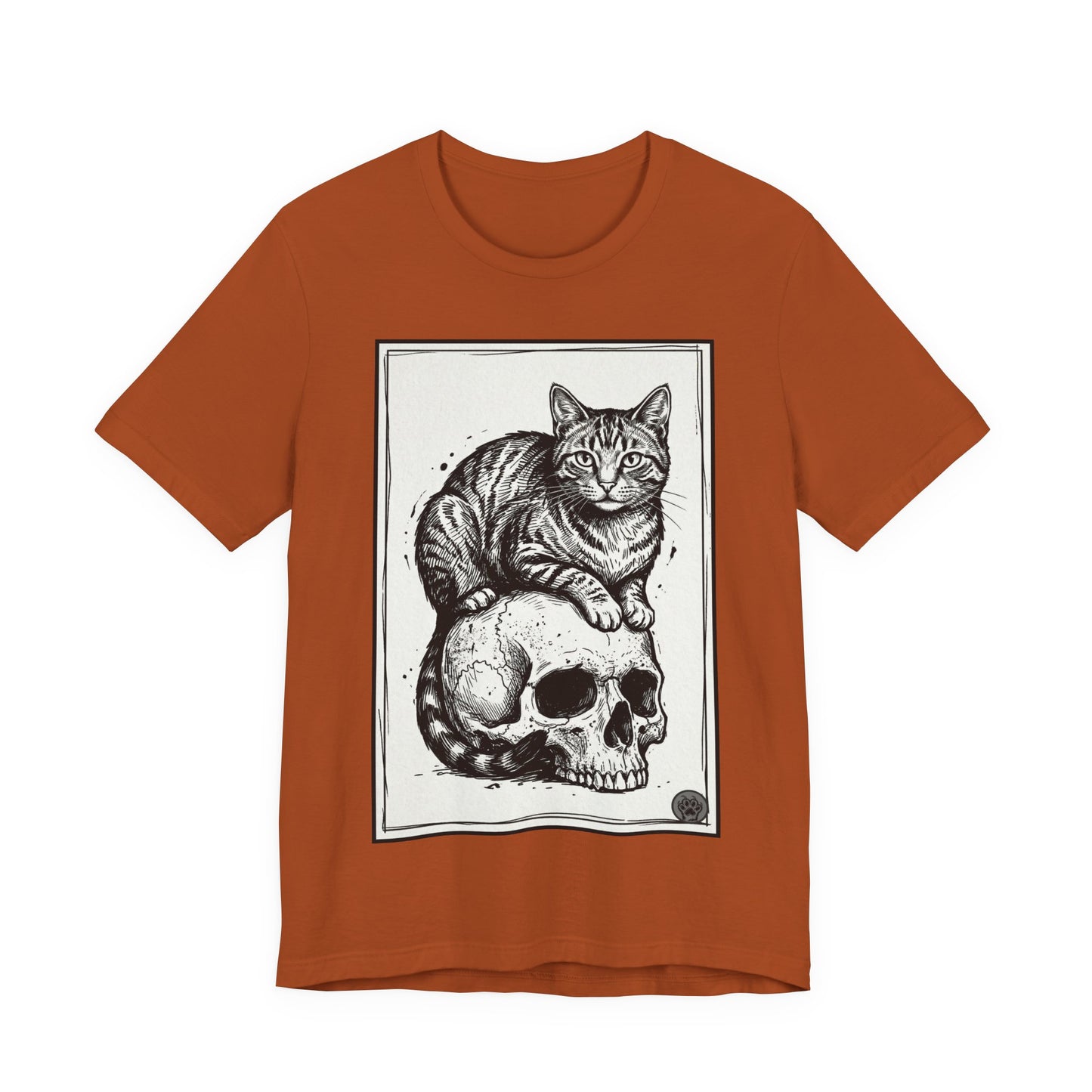 DarkArts Collection - Cat & Skull 3 Graphic Tee — Gothic Cat Skull T‑Shirt