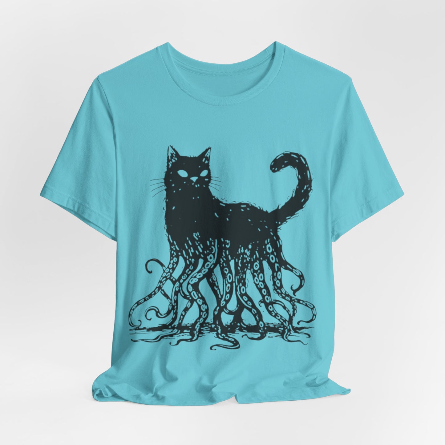 OctoCat Original T‑Shirt — Black Ink Mythical Cat with Octopus Tentacles Graphic Tee