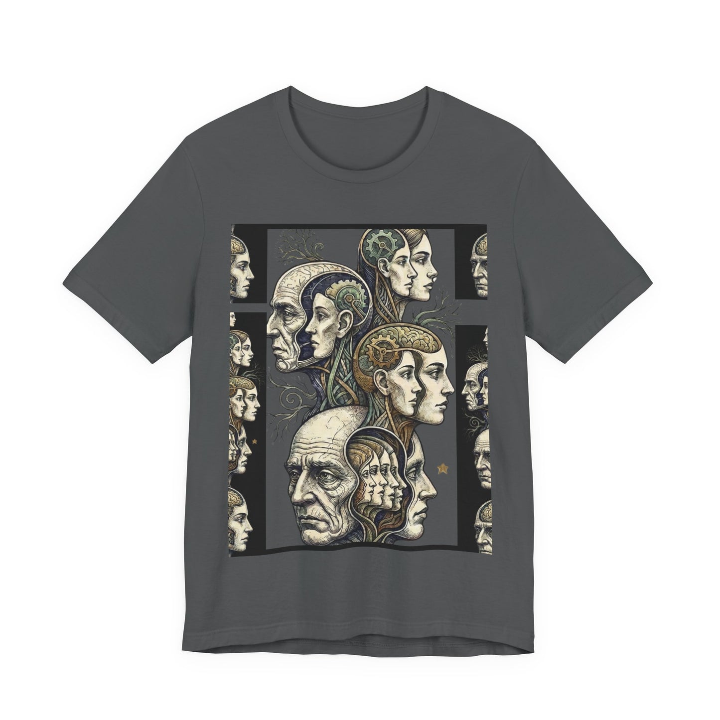 Family Of Thought - "Hearing Voices" - Human Mind Anatomy Tee — Vintage Phrenology Art T‑Shirt