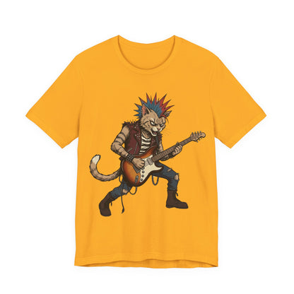 PunkCat - Punk Rock Cat Guitar T-Shirt