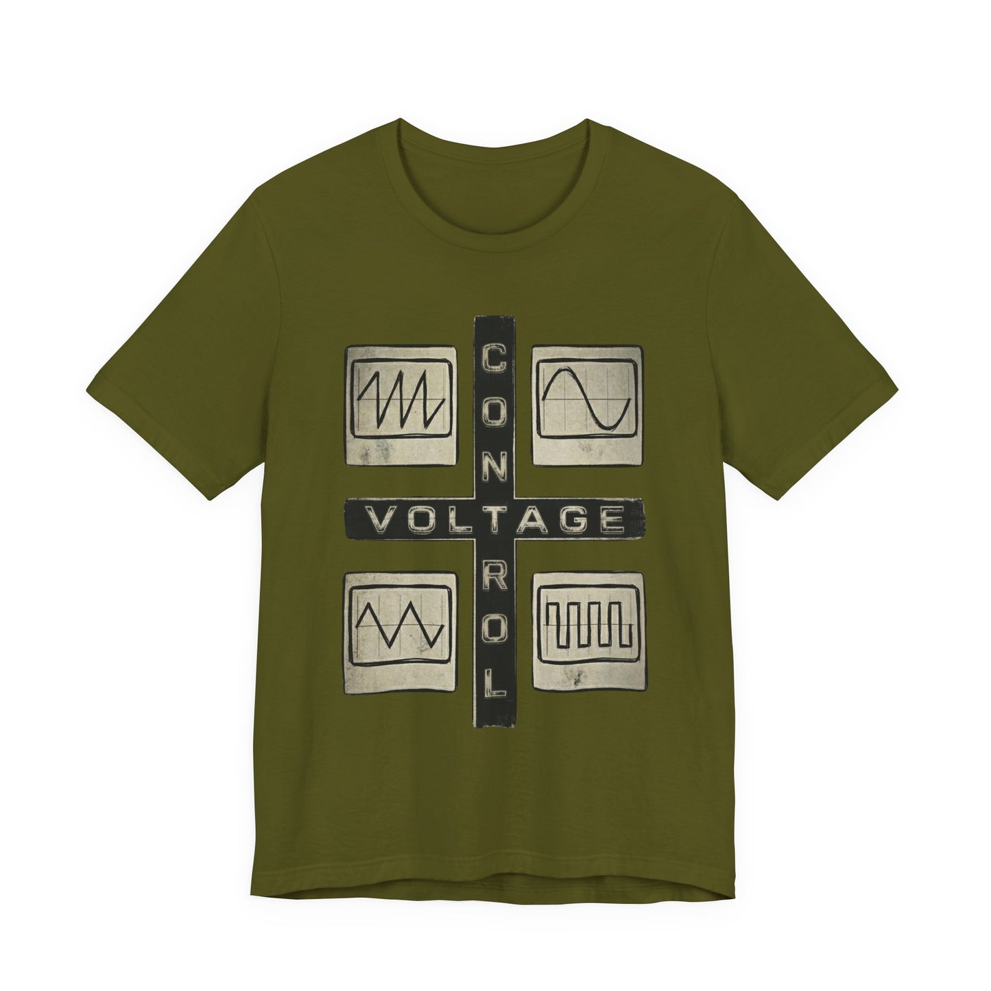 CV Control Voltage Modular Analog Synth Tee — Retro Oscilloscope T-Shirt