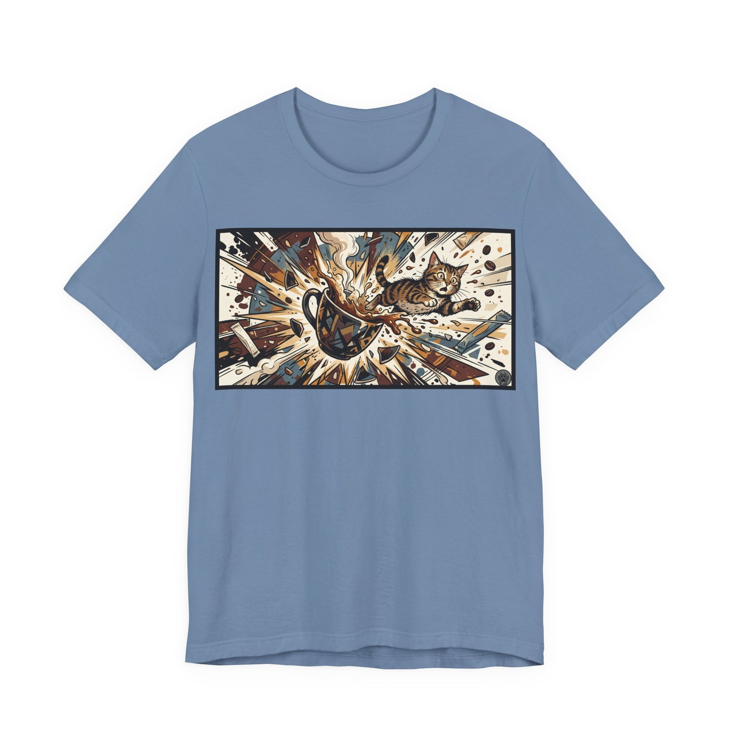 VOID - Coffee Cup Explosion Art Tee — Retro Abstract Coffee Splash T-Shirt