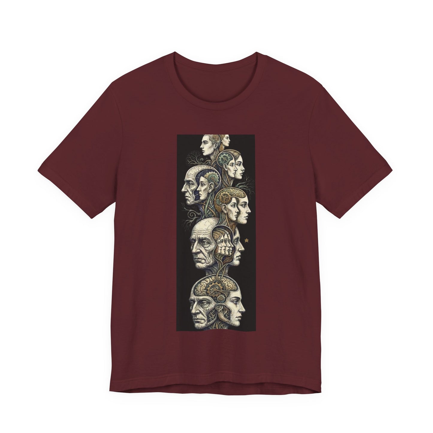 Family of Thought - Black - Phrenology Heads Vintage Anatomy Tee