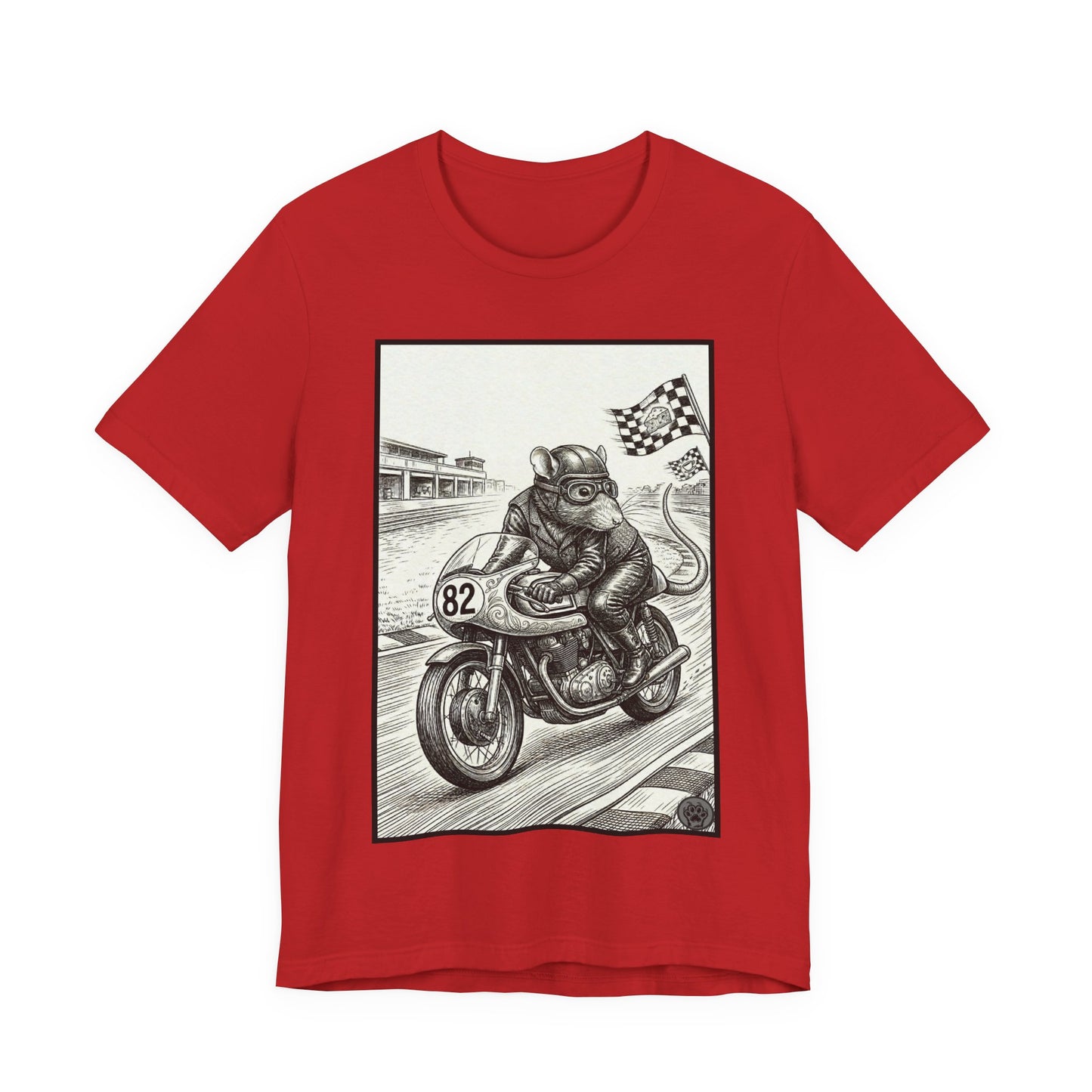 Ratney - "Rat Race" - Motorcycle Rat Racing T‑Shirt — Vintage Racer Graphic Tee