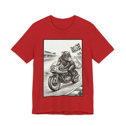 Ratney - "Rat Race" - Motorcycle Rat Racing T‑Shirt — Vintage Racer Graphic Tee