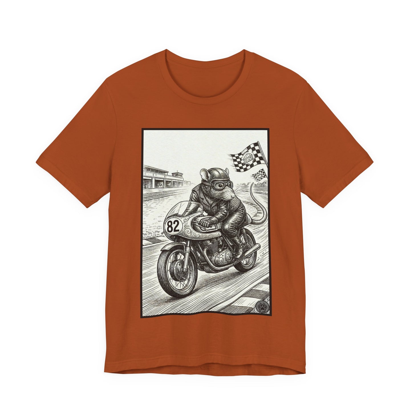Ratney - "Rat Race" - Motorcycle Rat Racing T‑Shirt — Vintage Racer Graphic Tee