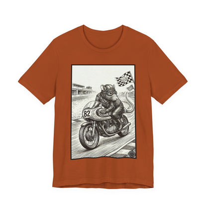 Ratney - "Rat Race" - Motorcycle Rat Racing T‑Shirt — Vintage Racer Graphic Tee